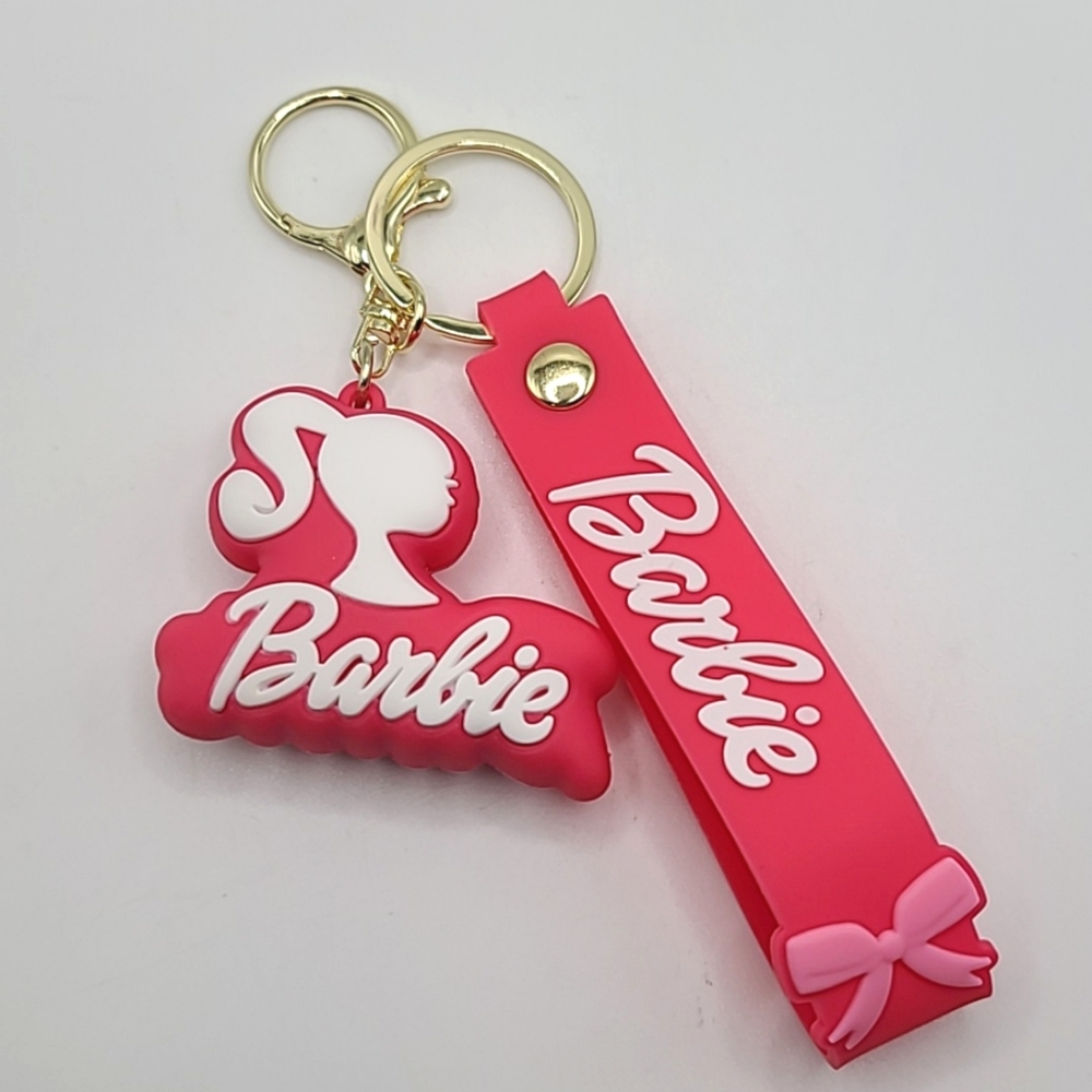 Barbie Pink Silicone Silhouette Keychain